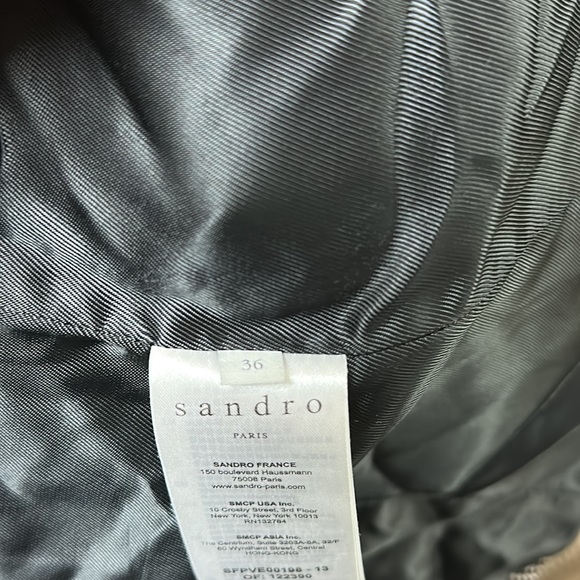 🔥🔥🔥Sandro Paris Wool Plaid Blazer Jacket - Picture 6 of 12